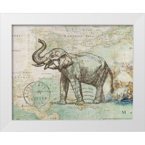 Trunk 2 White Modern Wood Framed Art Print by Nobleworks, Inc.
