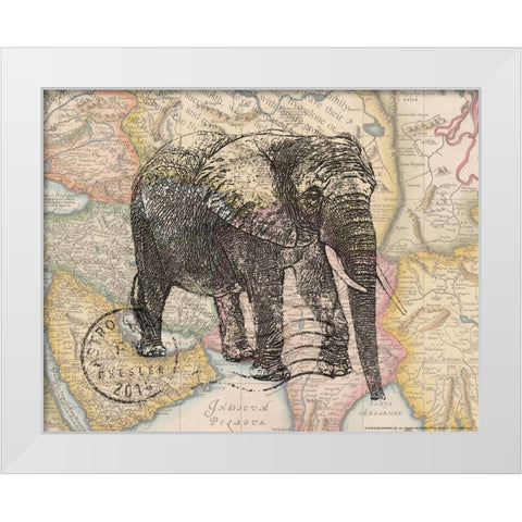 Trunk 4 White Modern Wood Framed Art Print by Nobleworks, Inc.