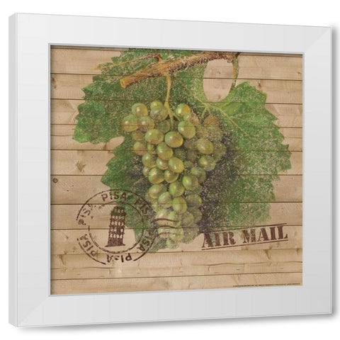 Grapes D White Modern Wood Framed Art Print by Nobleworks, Inc.