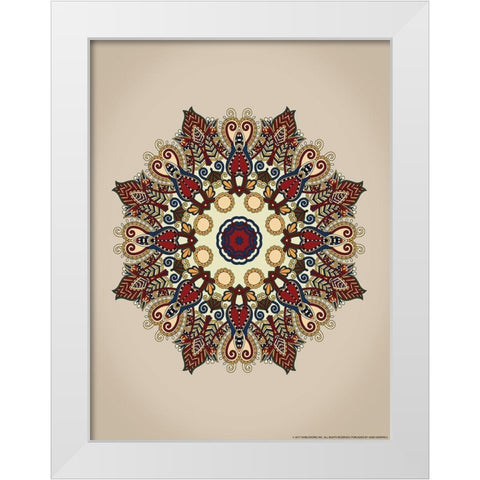Mandala 2 White Modern Wood Framed Art Print by Nobleworks, Inc.