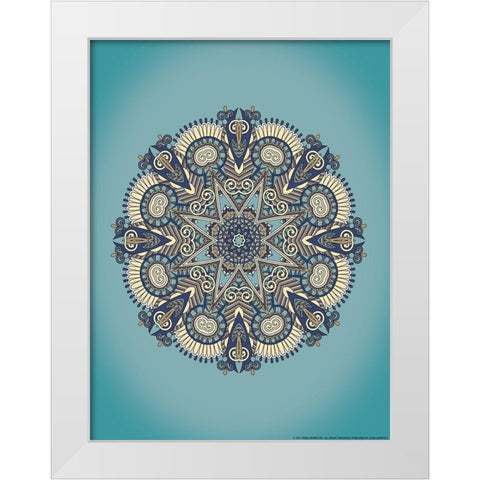 Mandala 3 White Modern Wood Framed Art Print by Nobleworks, Inc.
