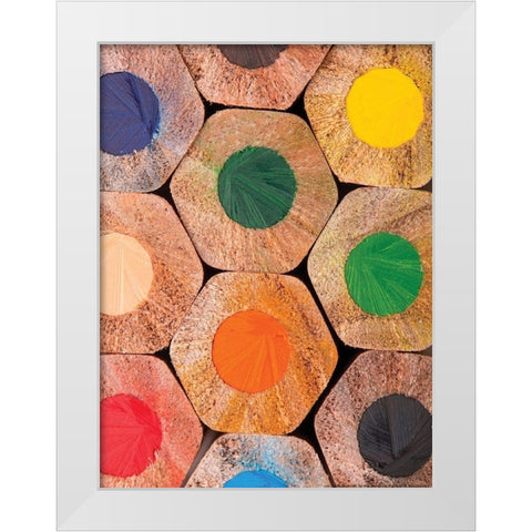 Pencil 2 White Modern Wood Framed Art Print by Nobleworks, Inc.