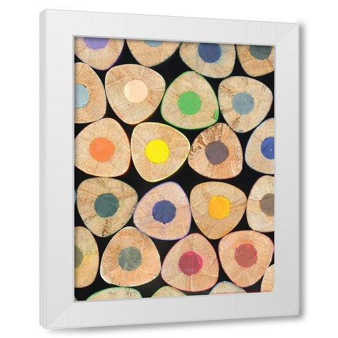 Pencil 3 White Modern Wood Framed Art Print by Nobleworks, Inc.