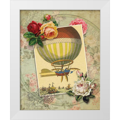 Balloon 3 White Modern Wood Framed Art Print by Nobleworks, Inc.