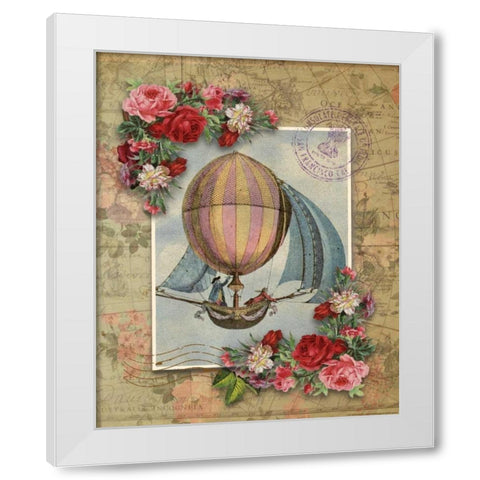 Balloon 6 White Modern Wood Framed Art Print by Nobleworks, Inc.