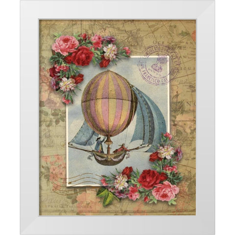 Balloon 6 White Modern Wood Framed Art Print by Nobleworks, Inc.