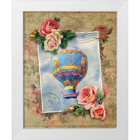 Balloon 8 White Modern Wood Framed Art Print by Nobleworks, Inc.