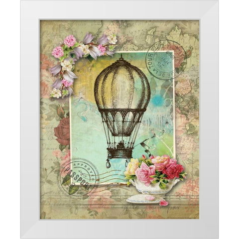 Balloon 10 White Modern Wood Framed Art Print by Nobleworks, Inc.