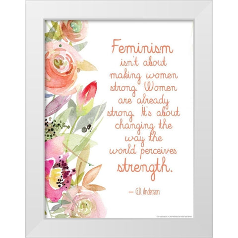 Inspired 3 White Modern Wood Framed Art Print by Nobleworks, Inc.