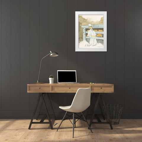 Perfect Crust White Modern Wood Framed Art Print by Paul, Alan