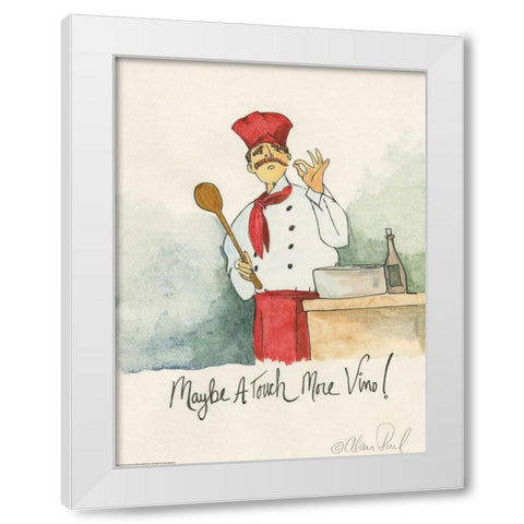 More Vino White Modern Wood Framed Art Print by Paul, Alan
