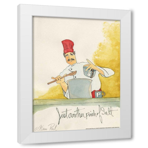 Pinch Of Salt White Modern Wood Framed Art Print by Paul, Alan