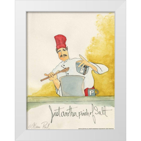 Pinch Of Salt White Modern Wood Framed Art Print by Paul, Alan