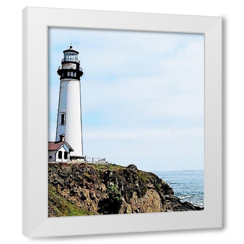 Lighthouse #1 White Modern Wood Framed Art Print by Segal, Alan