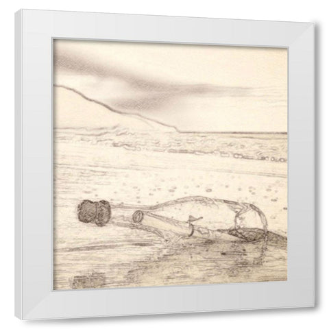 The Message White Modern Wood Framed Art Print by Segal, Alan