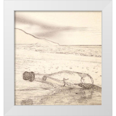 The Message White Modern Wood Framed Art Print by Segal, Alan