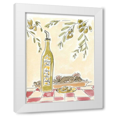 Olive Oil Love White Modern Wood Framed Art Print by Paul, Alan