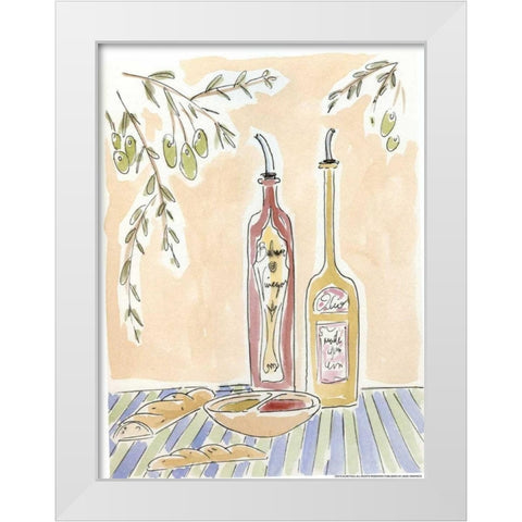 Oil And Balsamic White Modern Wood Framed Art Print by Paul, Alan