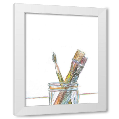 Tools Of The Trade  White Modern Wood Framed Art Print by Segal, Alan