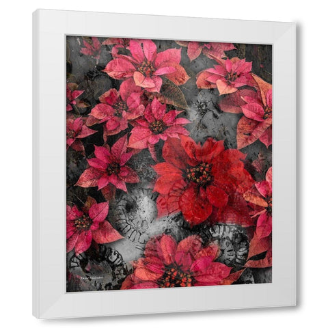 Red Boquet White Modern Wood Framed Art Print by Khilnani, Rajiv