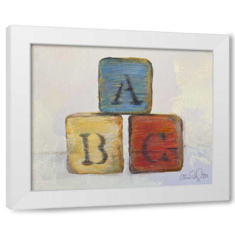 ABC White Modern Wood Framed Art Print by Segal, Alan