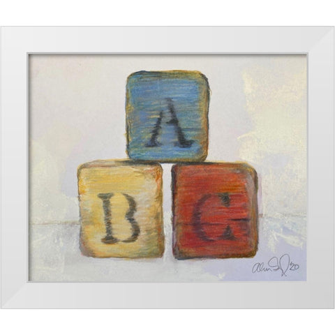 ABC White Modern Wood Framed Art Print by Segal, Alan