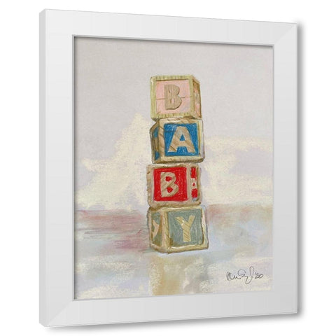 Baby Blocks White Modern Wood Framed Art Print by Segal, Alan