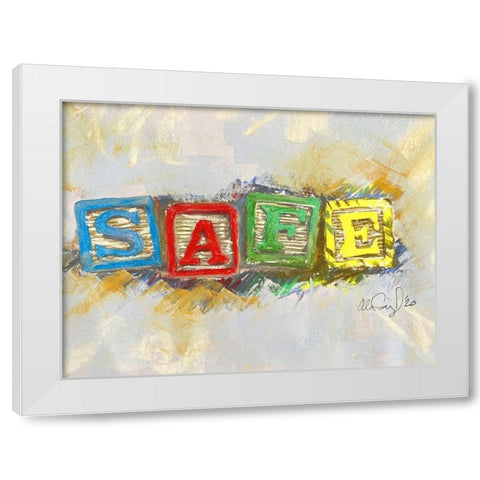 Safe White Modern Wood Framed Art Print by Segal, Alan