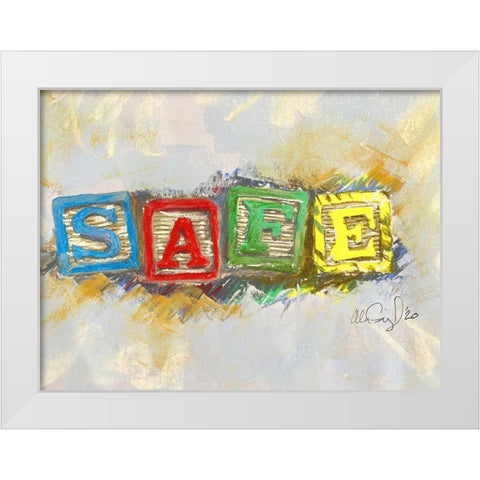 Safe White Modern Wood Framed Art Print by Segal, Alan