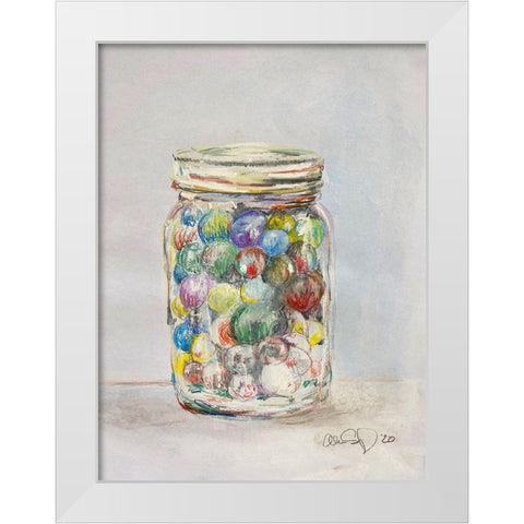 Marble Jar White Modern Wood Framed Art Print by Segal, Alan
