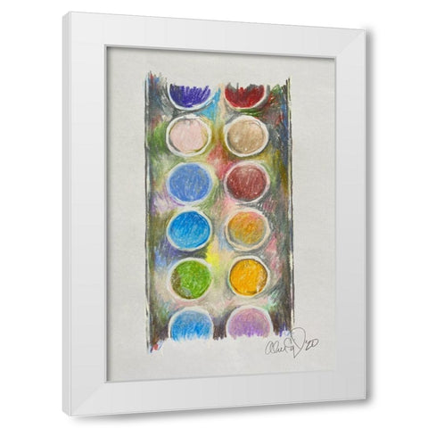 Waterpaint White Modern Wood Framed Art Print by Segal, Alan
