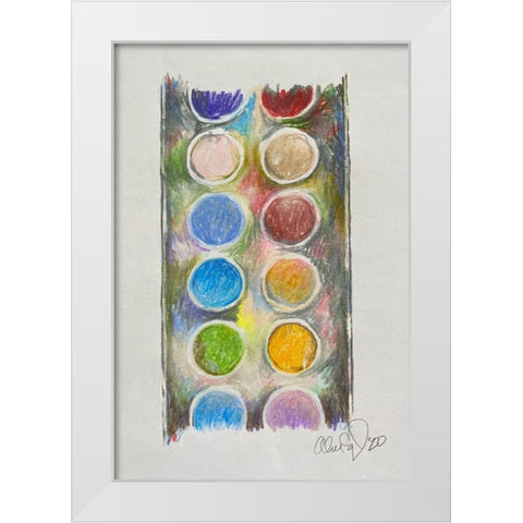 Waterpaint White Modern Wood Framed Art Print by Segal, Alan