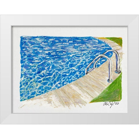 Pool White Modern Wood Framed Art Print by Segal, Alan