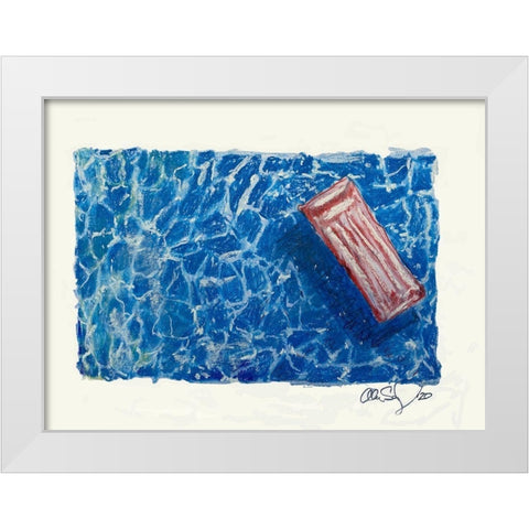 Red Raft White Modern Wood Framed Art Print by Segal, Alan