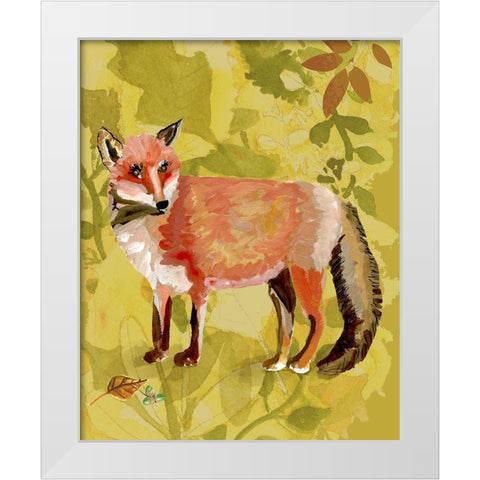 Foxy White Modern Wood Framed Art Print by Sokal, Patti