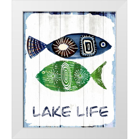 Lake Life White Modern Wood Framed Art Print by Sokal, Patti