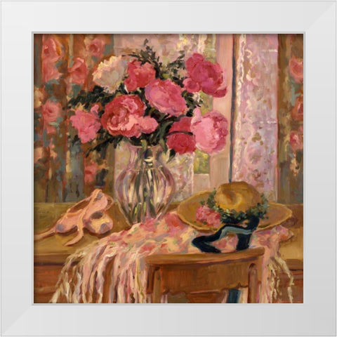 Hats Off White Modern Wood Framed Art Print by Stevens, Allayn