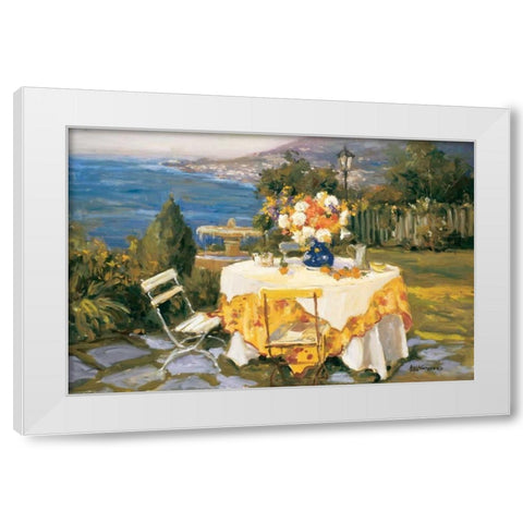 Morning Light White Modern Wood Framed Art Print by Stevens, Allayn
