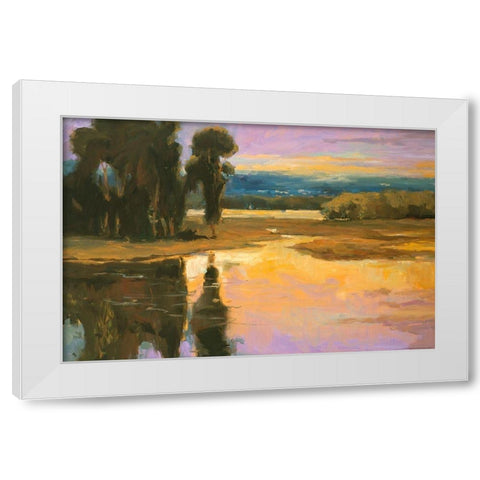 Peaceful 1 White Modern Wood Framed Art Print by Stevens, Allayn