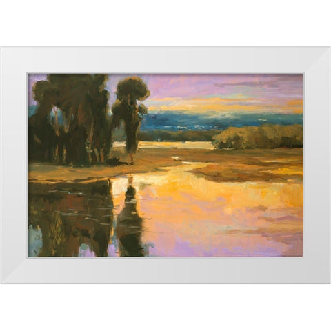 Peaceful 1 White Modern Wood Framed Art Print by Stevens, Allayn