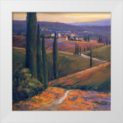 Afternoon 1 White Modern Wood Framed Art Print by Stevens, Allayn