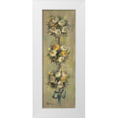 Topiary Bouquet 1 White Modern Wood Framed Art Print by Stevens, Allayn