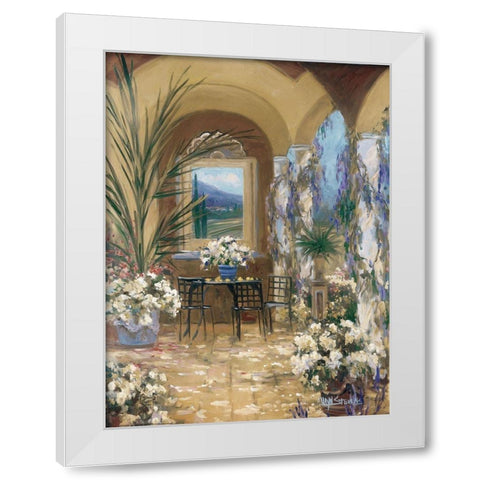 The Veranda 1 White Modern Wood Framed Art Print by Stevens, Allayn