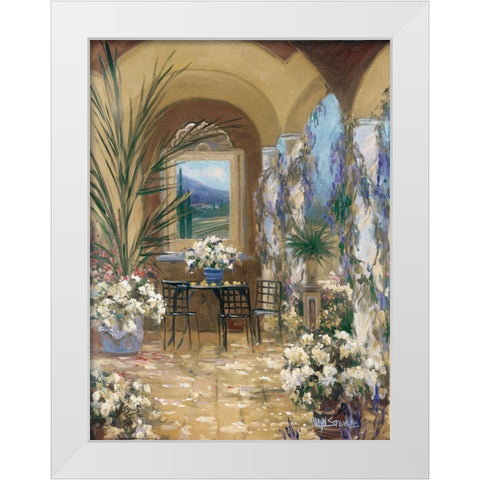 The Veranda 1 White Modern Wood Framed Art Print by Stevens, Allayn