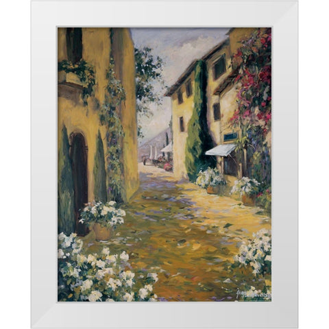 Sunlit Villa I White Modern Wood Framed Art Print by Stevens, Allayn