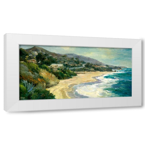 Seaside Cove White Modern Wood Framed Art Print by Stevens, Allayn