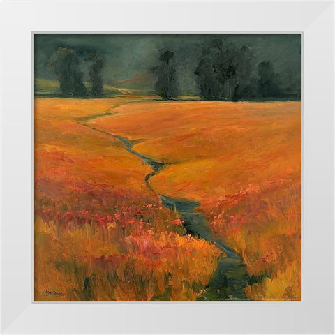 Safari Stream White Modern Wood Framed Art Print by Stevens, Allayn