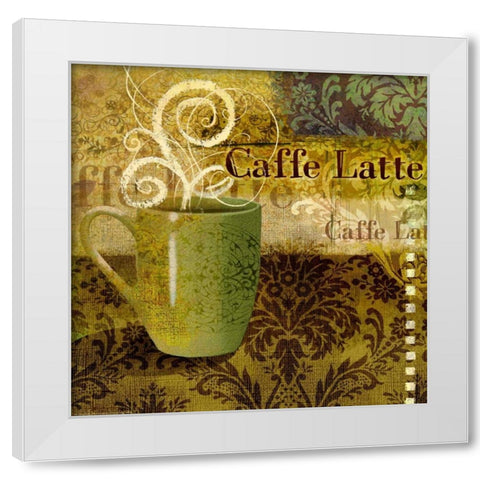 Coffee 1 Latte White Modern Wood Framed Art Print by Eisner, Viv