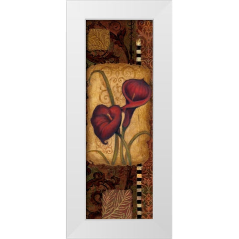 Red Lily Two White Modern Wood Framed Art Print by Eisner, Viv