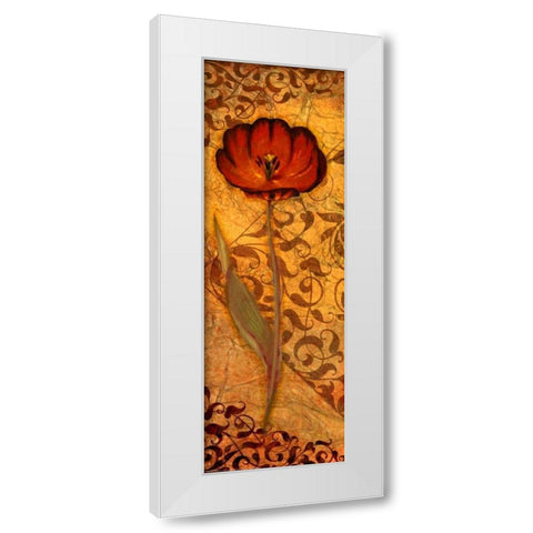 Red Tulip One White Modern Wood Framed Art Print by Eisner, Viv